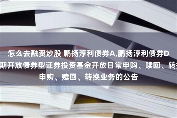 怎么去融资炒股 鹏扬淳利债券A,鹏扬淳利债券D: 鹏扬淳利定期开放债券型证券投资基金开放日常申购、赎回、转换业务的公告