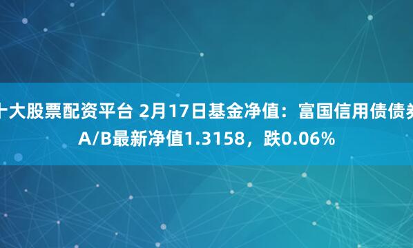 十大股票配资平台 2月17日基金净值：富国信用债债券A/B最新净值1.3158，跌0.06%