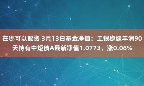 在哪可以配资 3月13日基金净值：工银稳健丰润90天持有中短债A最新净值1.0773，涨0.06%